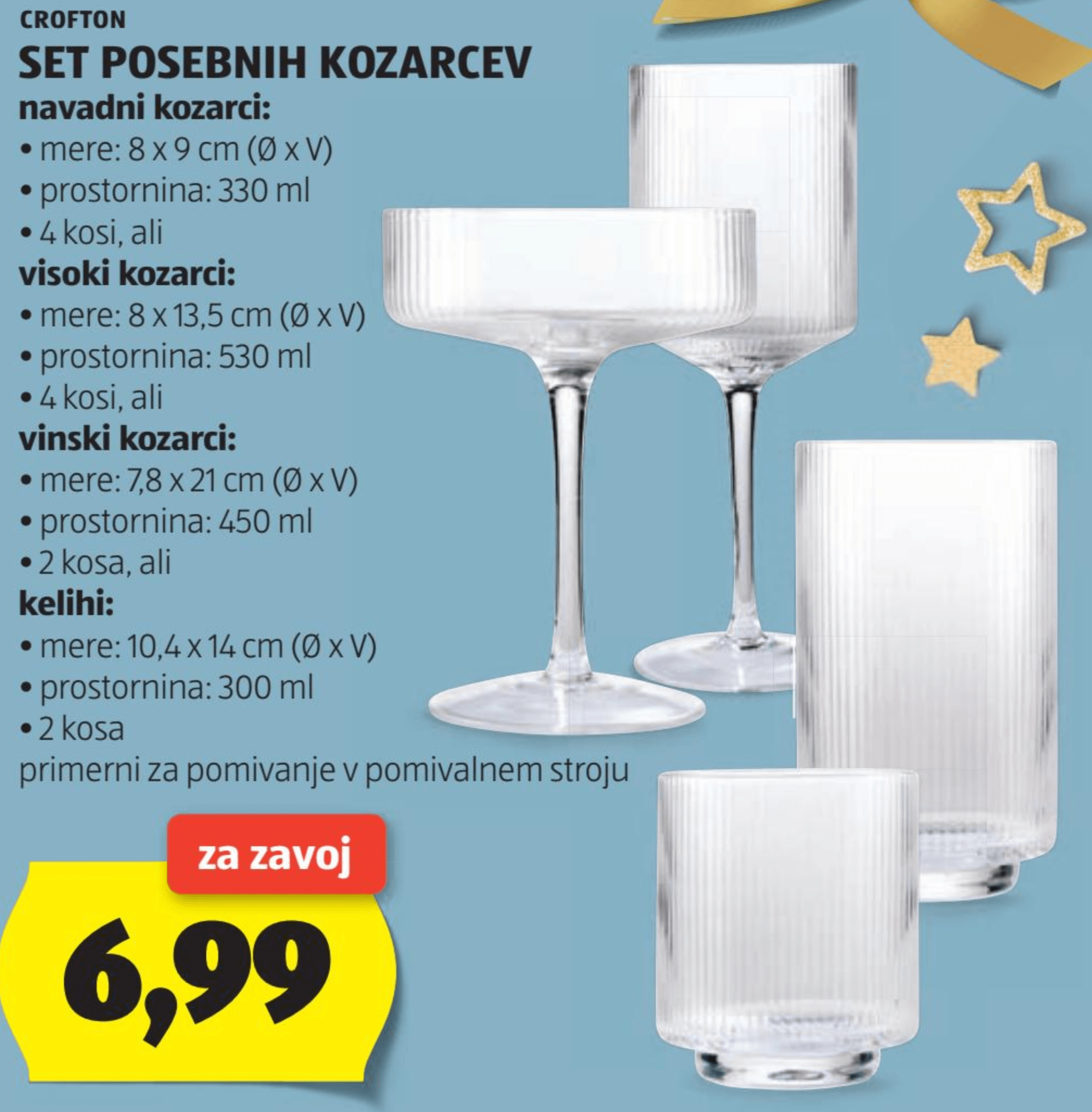 Crofton Set posebnih kozarcev