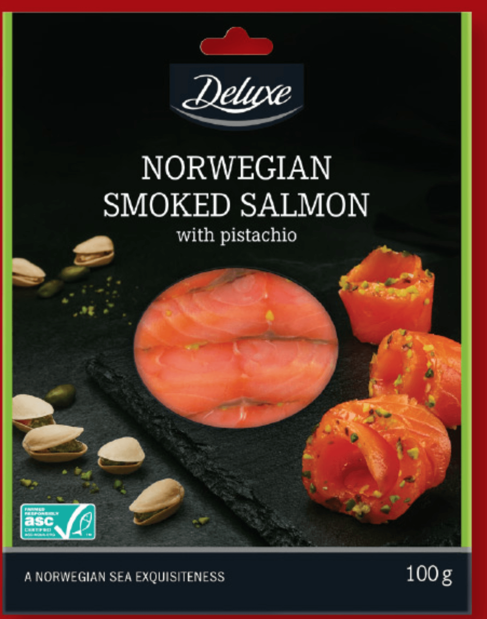 Deluxe Norveški losos s pistacijami 100 g
