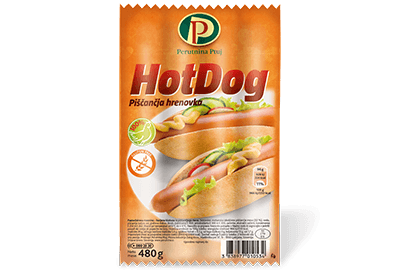 Piščančje hrenovke Hot-Dog 480 g Perutnina Ptuj