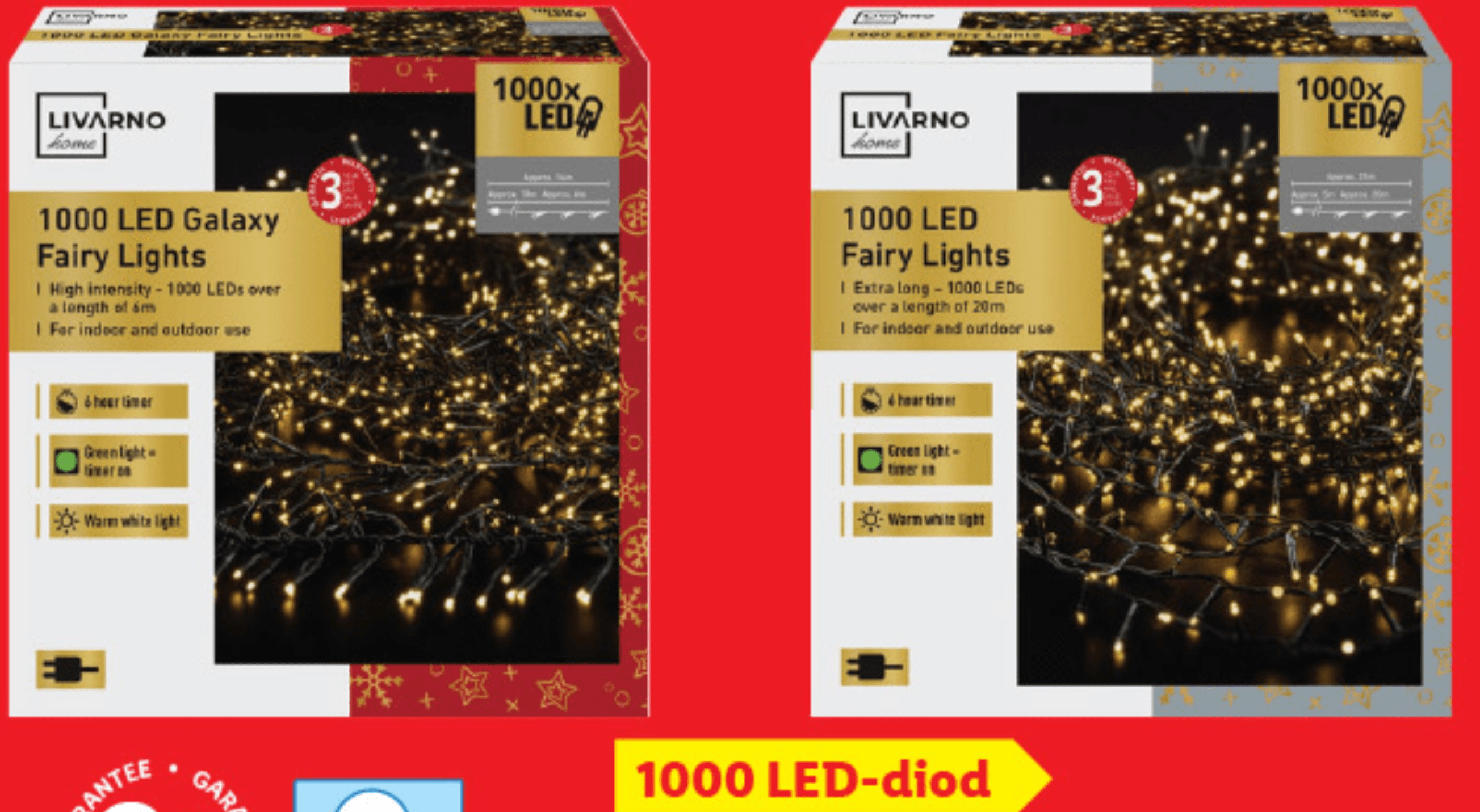 LIVARNO home Galaktična LED-svetlobna veriga 1000 LED-diod na 6/20 m dolžine
