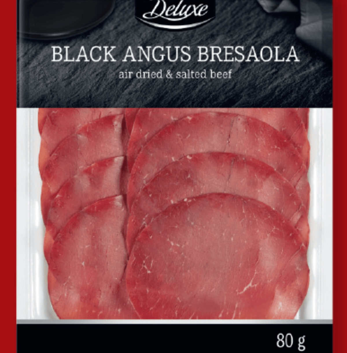 Black Angus Bresaola 80 g - Akcija v trgovini Lidl