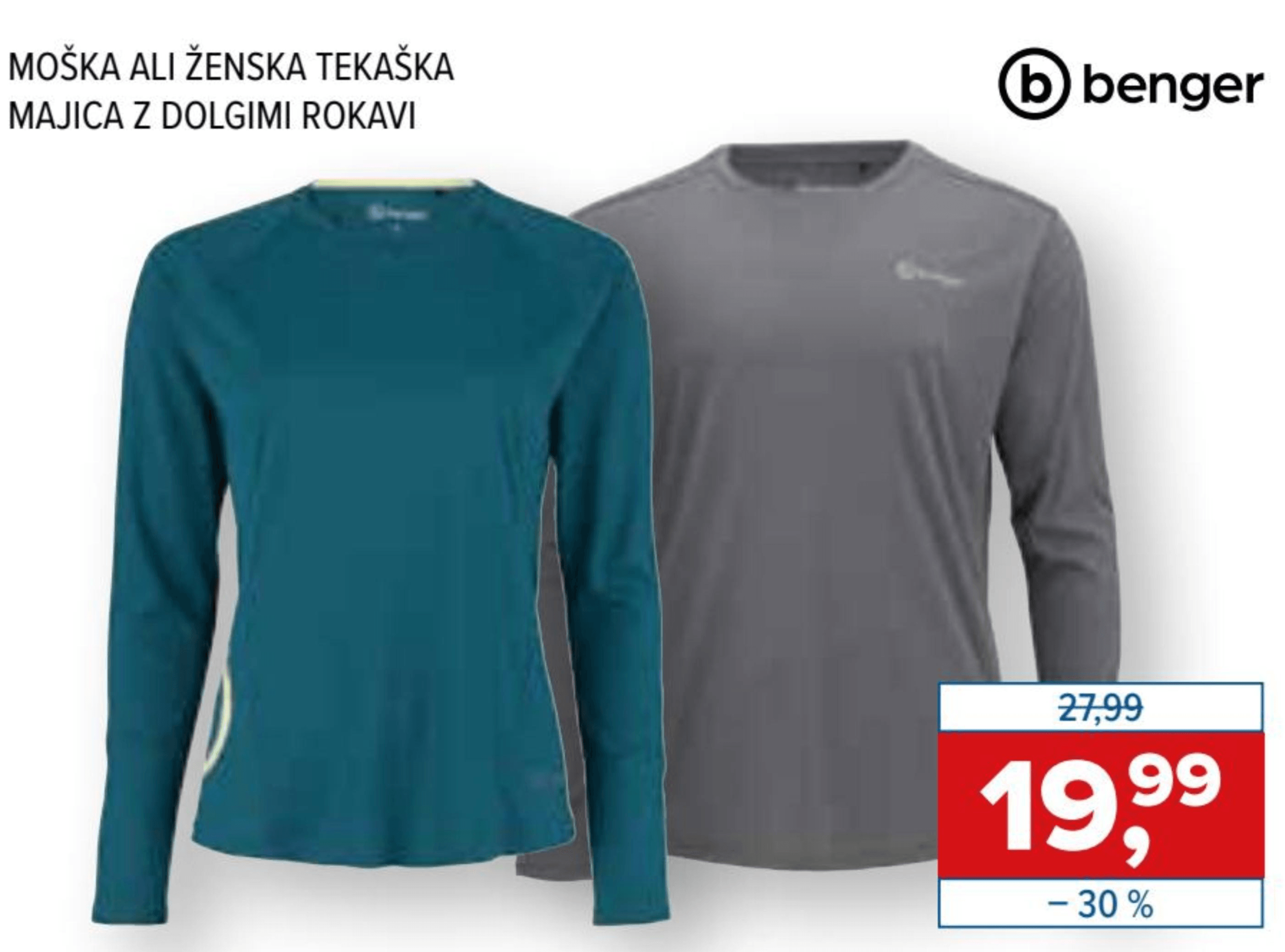 Benger Tekaška majica z dolgimi rokavi benger