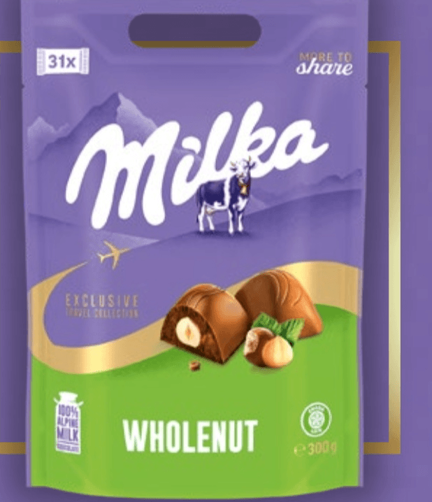 MILKA Mini čokoladice s celimi lešniki 300 g - Akcija v trgovini Regal Shop