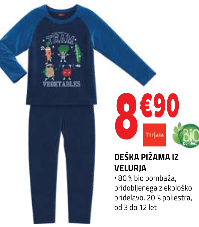 Deška pižama iz velurja TISSAIA