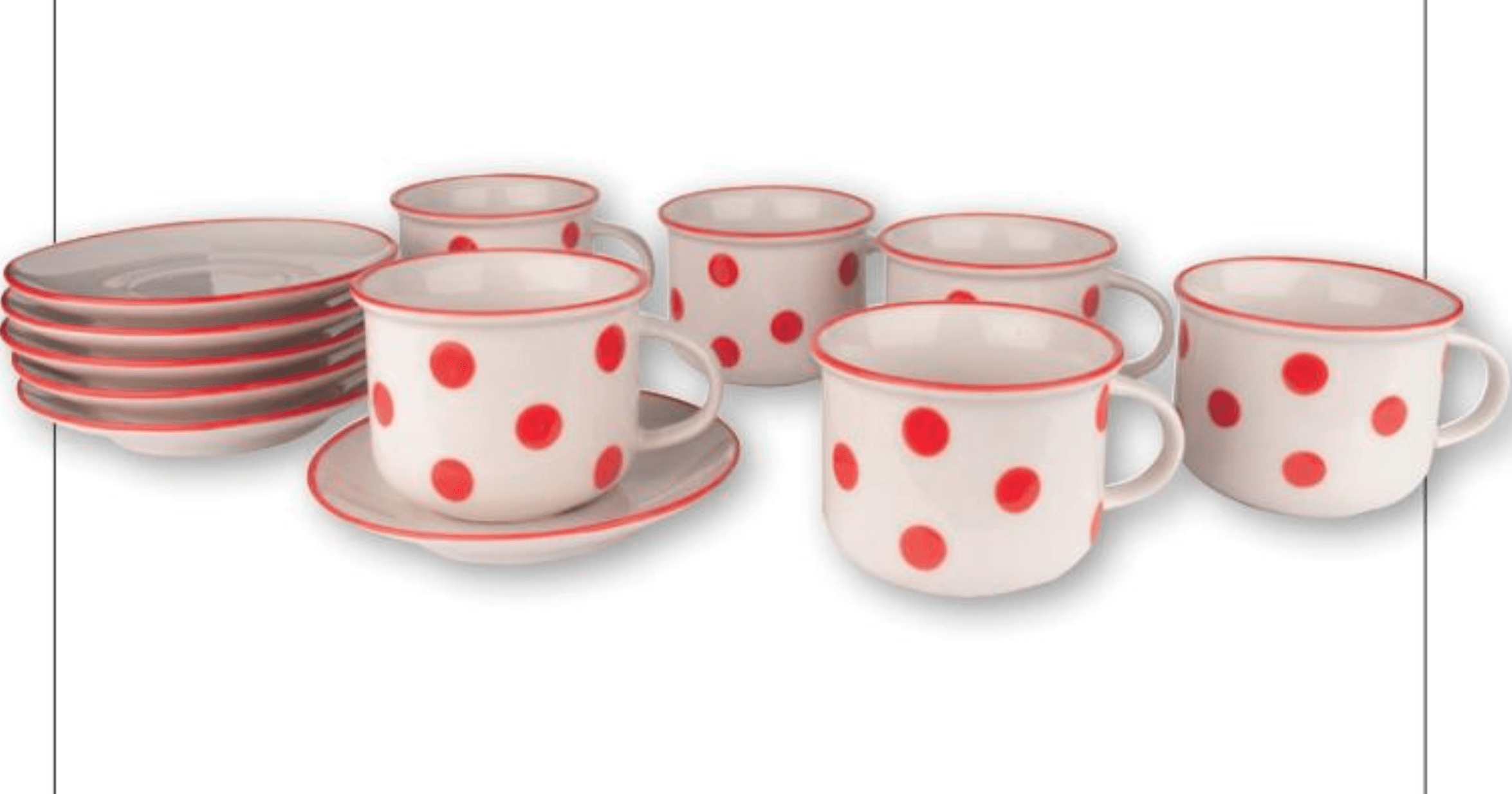 Set skodelic s podstavki Alpeks 6/1