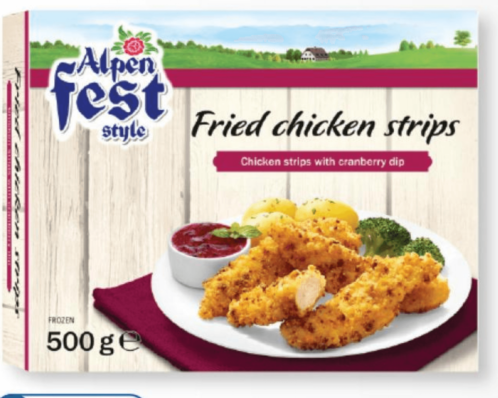 ALPENFEST Panirani piščančji trakci 500 g