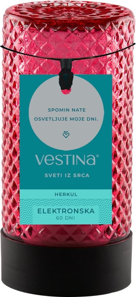 Vestina steklena elektronska sveča 1 kos