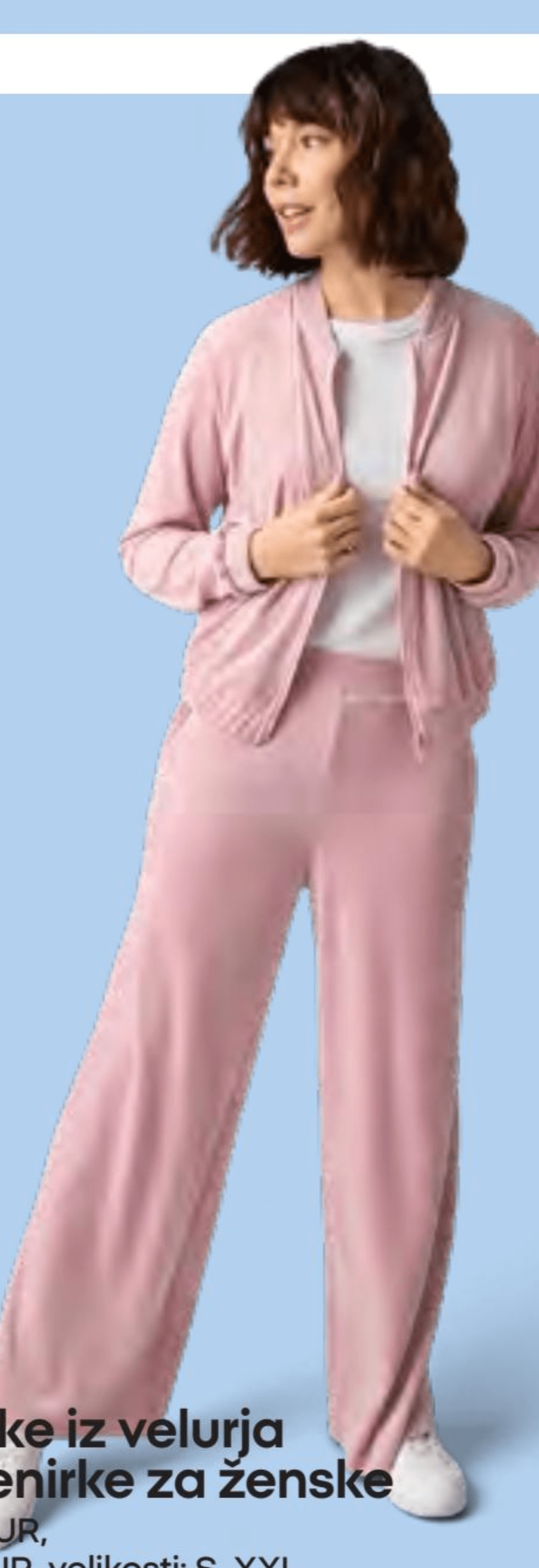 Zgornji ali spodnji del trenirke iz velurja za ženske - Akcija v trgovini Pepco