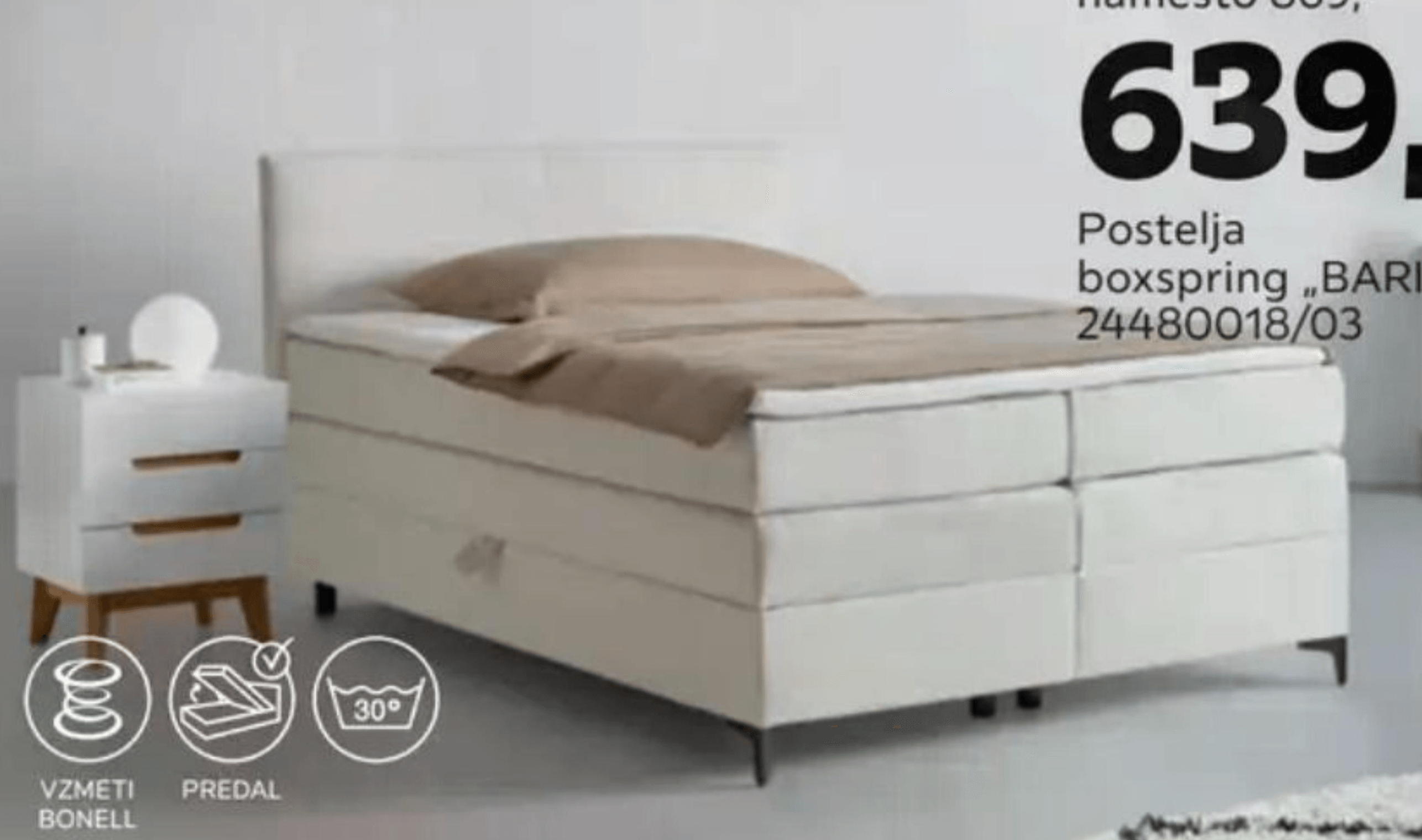 Postelja boxspring "BARI"