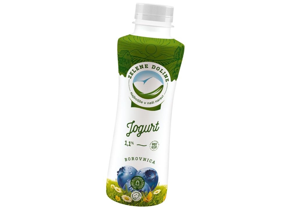 Tekoči sadni jogurt Zelene Doline 500 g