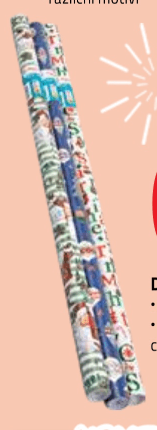 Darilni papir 0.7 x 2m