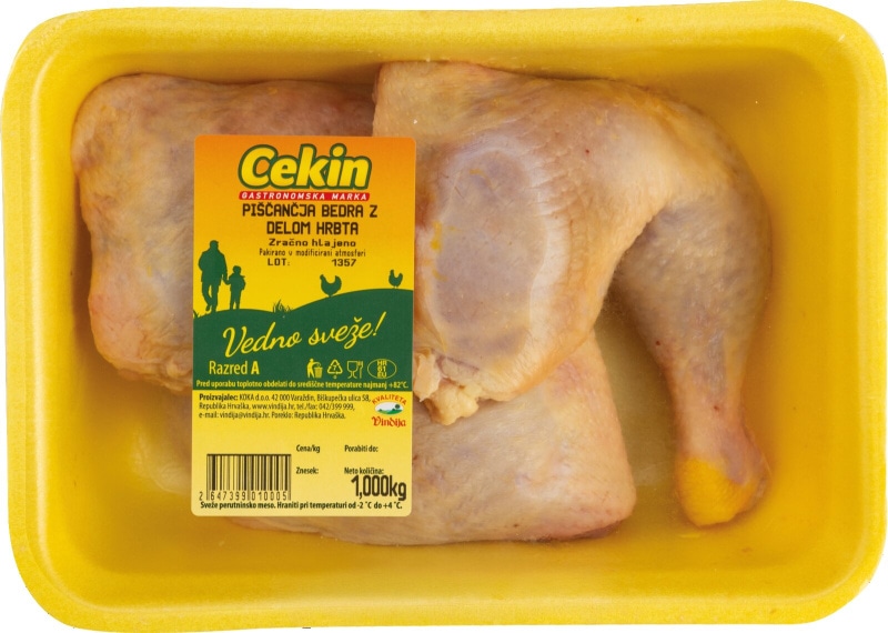 Piščančja bedra z delom hrbta cca. 1 kg