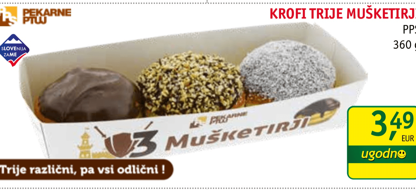 Krofi Trije mušketirji 360 g