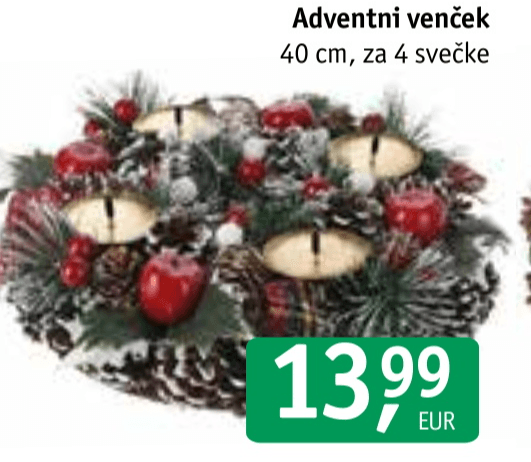 Adventni venček 40 cm