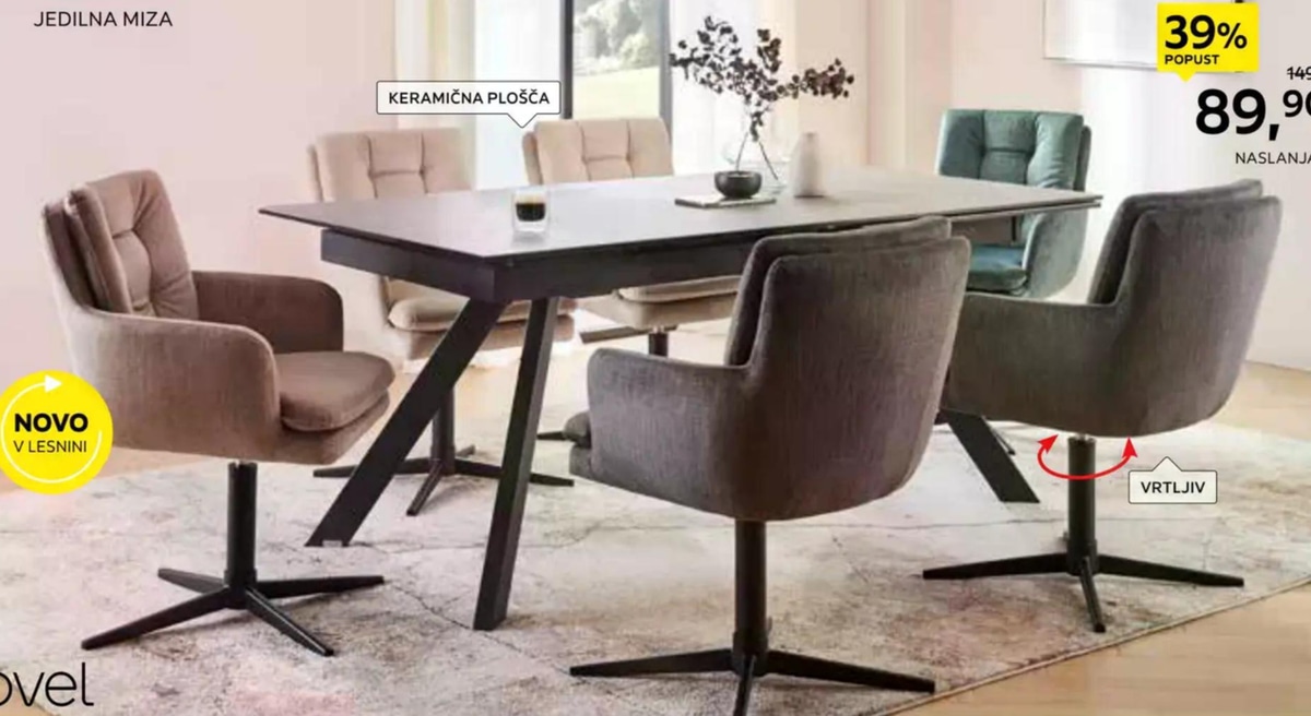 Jedilna miza - Akcija v trgovini Lesnina