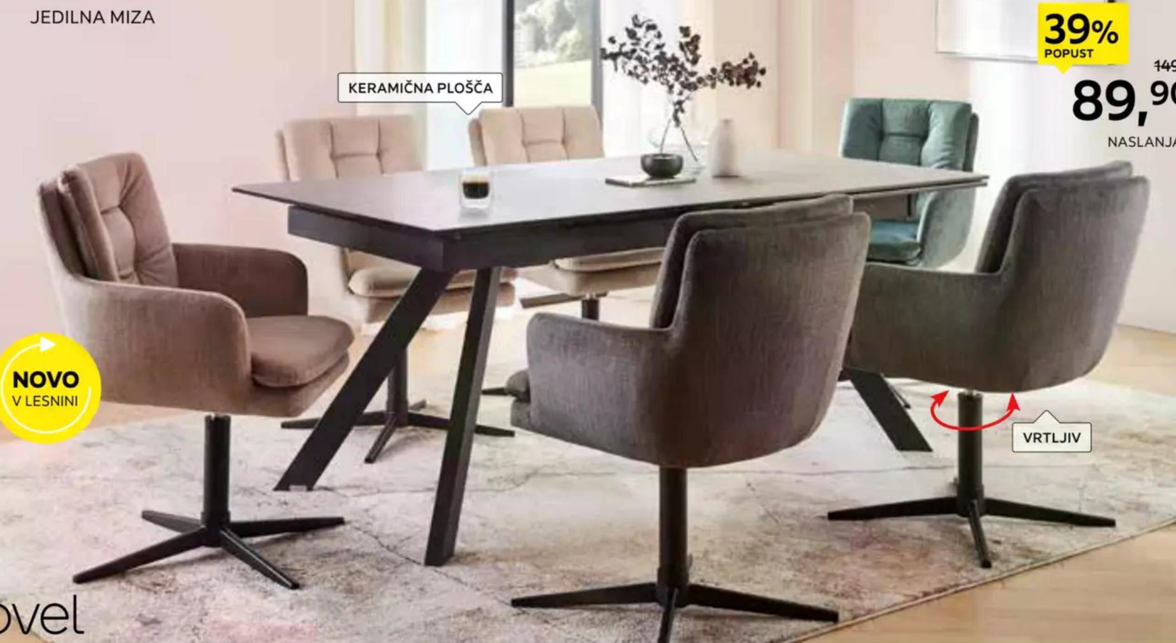 Jedilna miza - Akcija v trgovini Lesnina