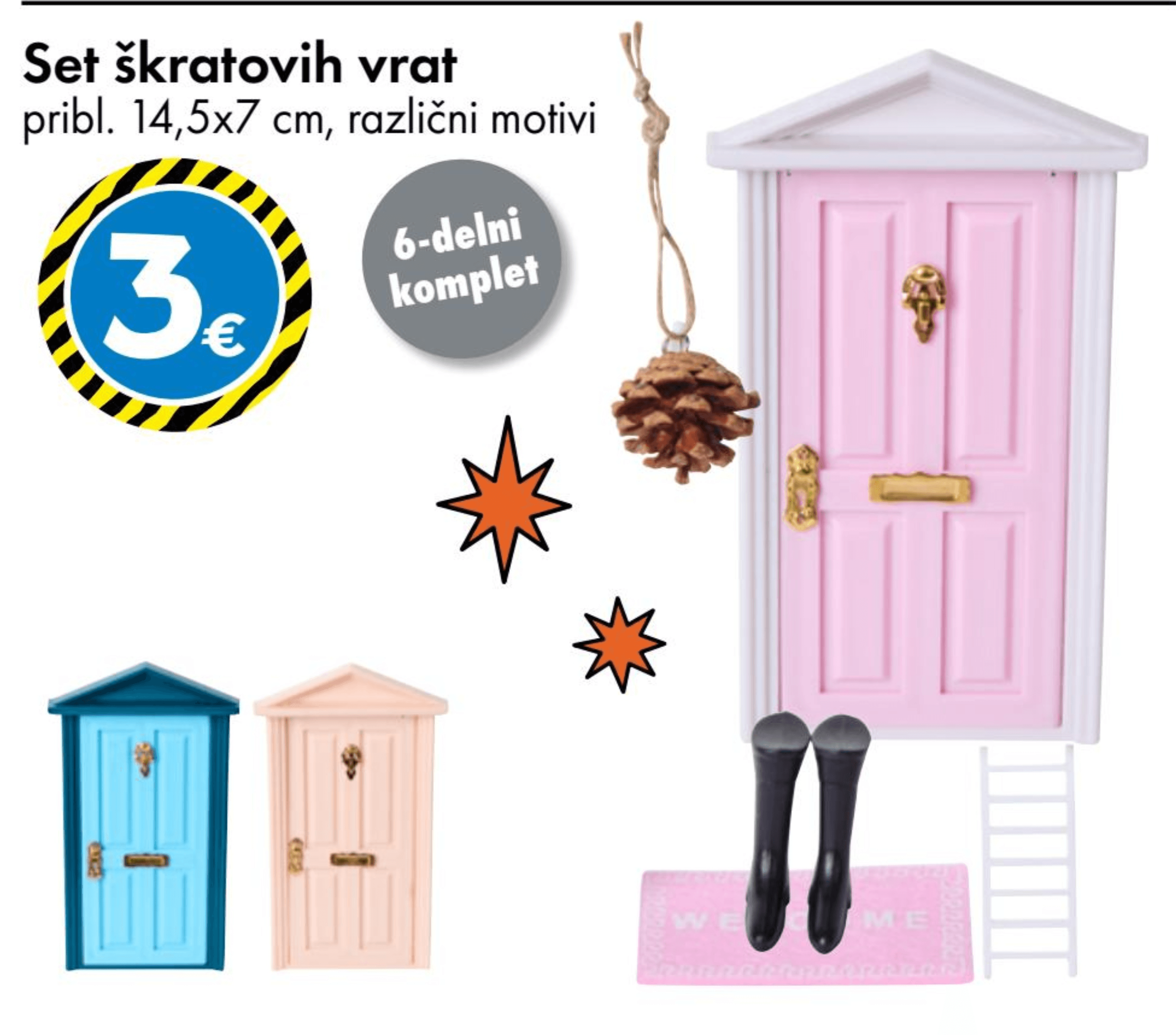 Set škratovih vrat 6-delni komplet