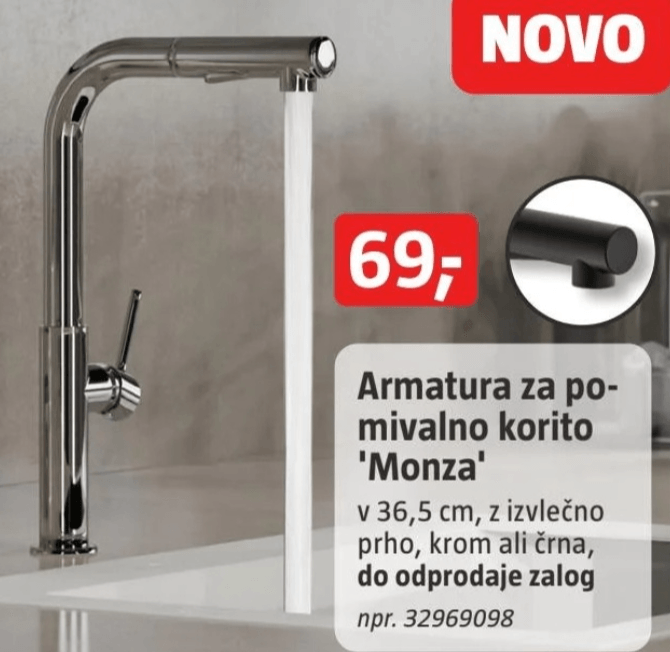 Armatura za pomivalno korito 'Monza'