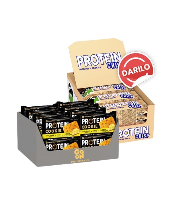 Beljakovinska ploščica Go On energy 45 g, kakav ali brusnica 50 g