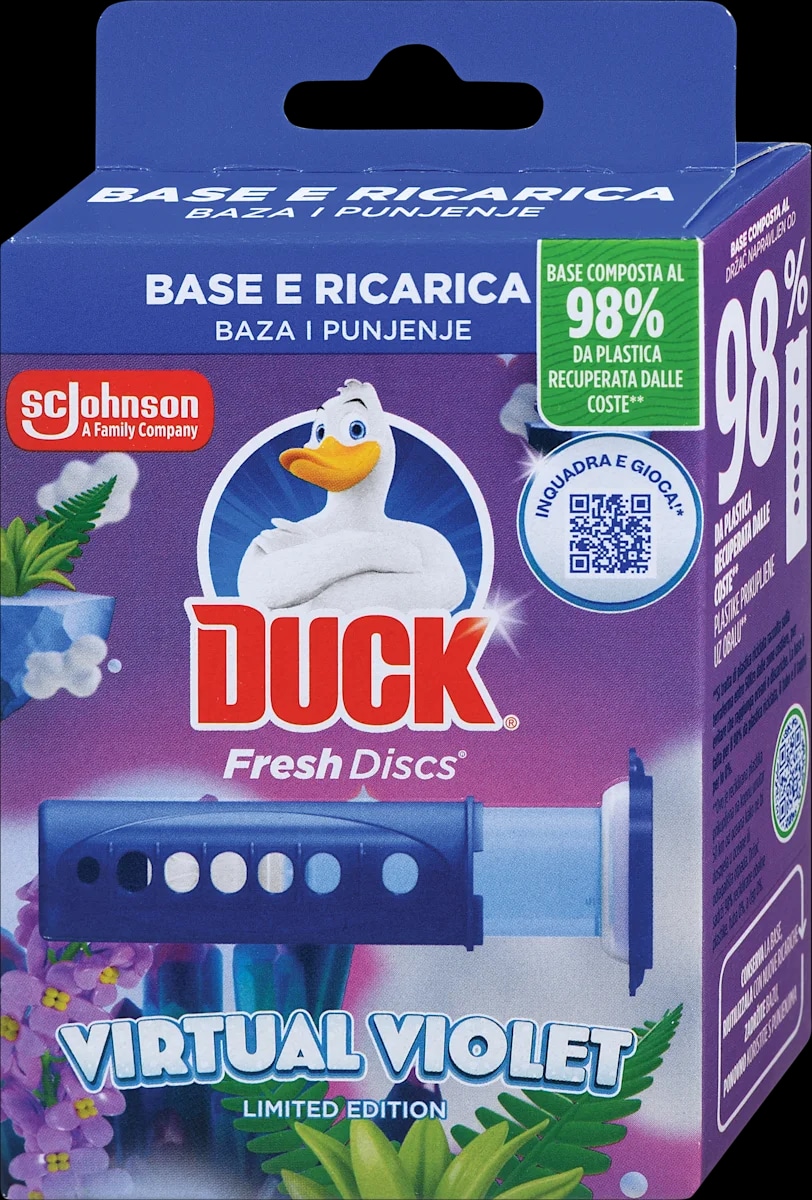 Duck Virtual Violet gel za čiščenje WC školjke 36 ml