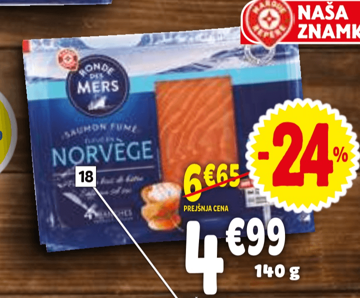 Dimljen norveški losos 140 g