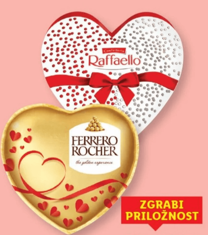 Ferrero/Raffaello Čokoladne praline 125/140 g - Akcija v trgovini Lidl