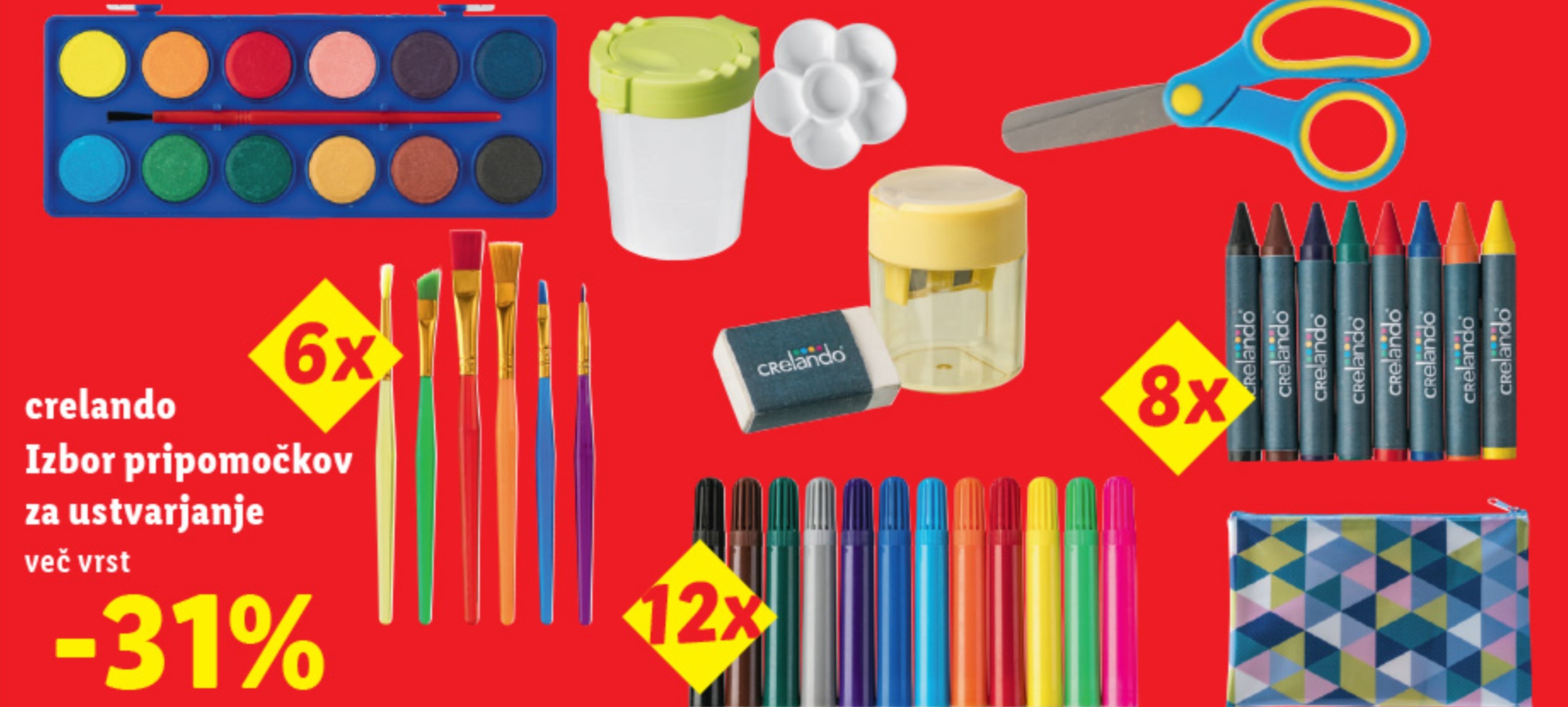 crelando Izbor pripomočkov za ustvarjanje več vrst
