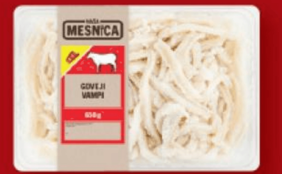 Naša mesnica Goveji vampi XXL 650 g