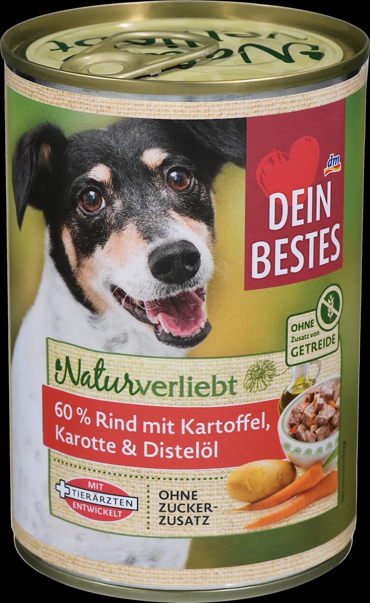 DEIN BESTES Naturverliebt popolna hrana za odrasle pse z govedino 400 g - Akcija v trgovini Dm