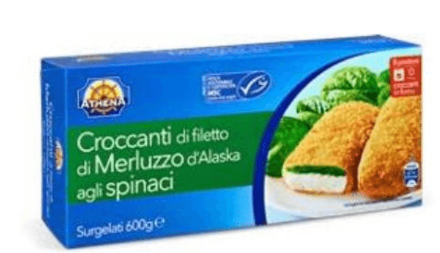 Panirani fileji osliča s špinačo 600 g