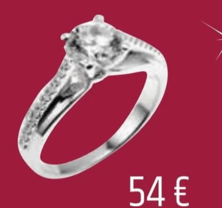 Prstan s cirkonijevimi oksidi - Akcija v trgovini E.Leclerc