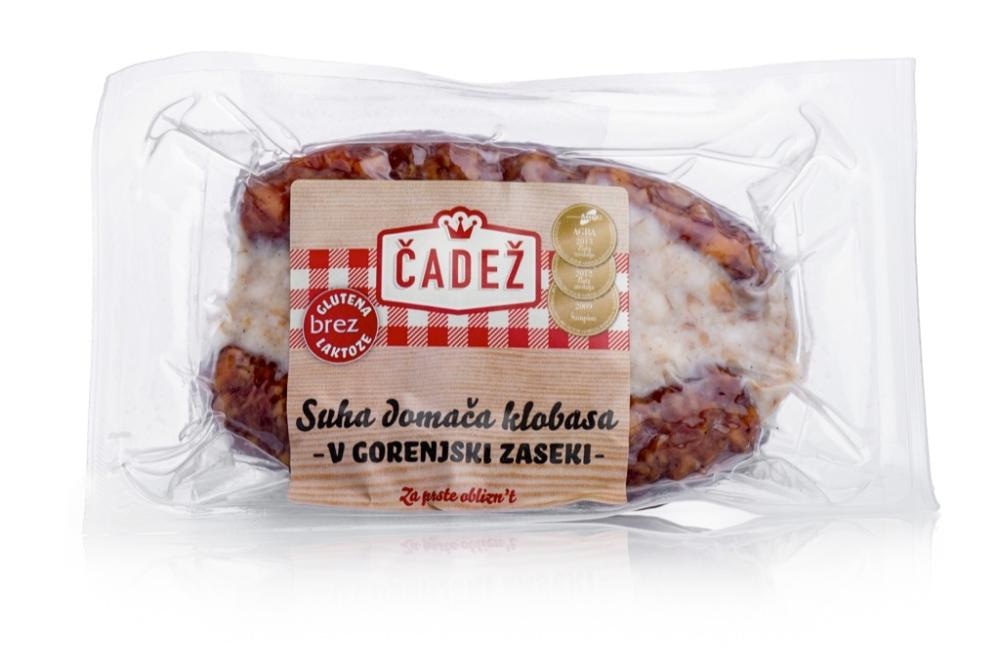 Suha domača klobasa v zaseki Mesarstvo Čadež 300 g