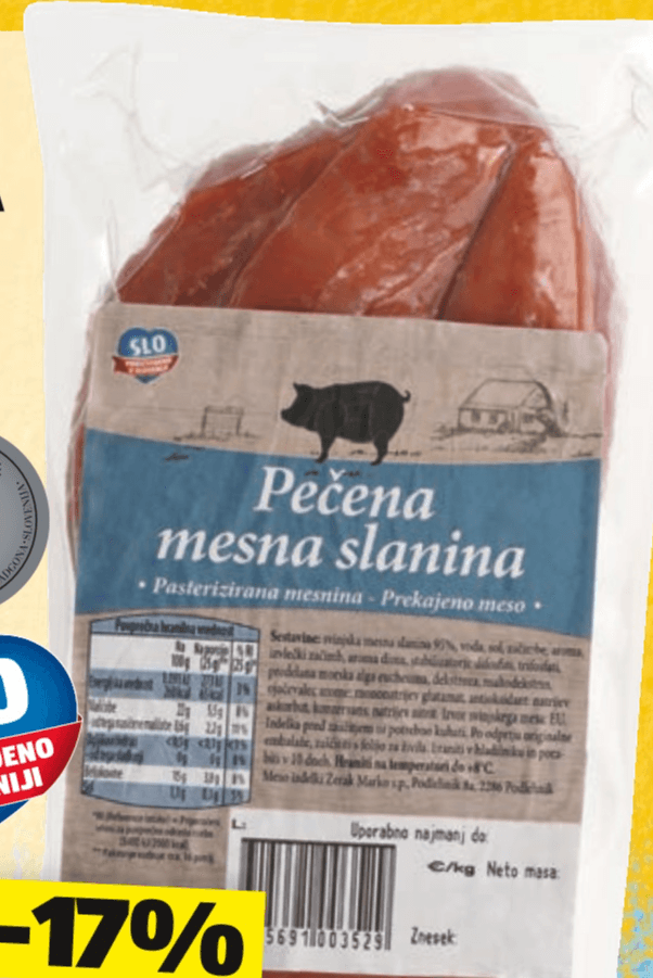 Pečena mesna slanina