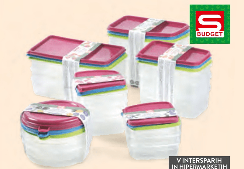 3-delni set posod za shranjevanje S-Budget - Akcija v trgovini Spar