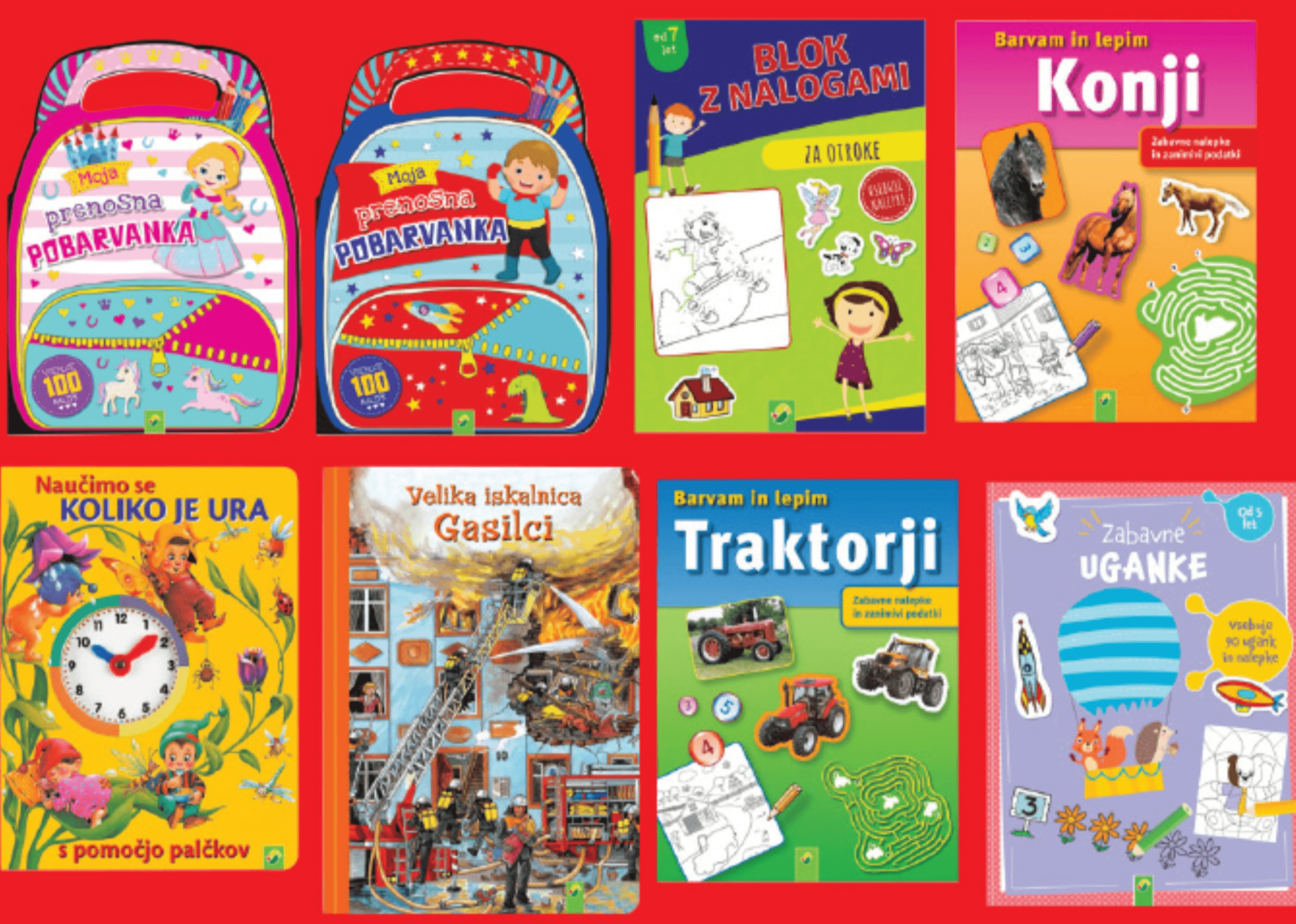 Izbor knjig/ugank/pobarvank