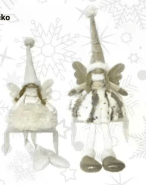 Božični angel z LED lučko 60 cm