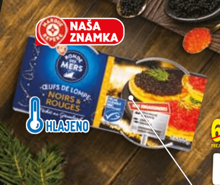 Pasterizirane črne in rdeče ikre 2x 200 g