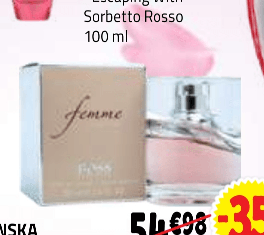 Ženska parfumska voda Hugo Boss Femme 50 ml - Akcija v trgovini E.Leclerc