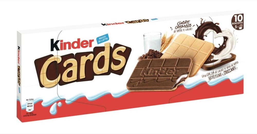 VAFELJ CARDS KINDER 128 g - Akcija v trgovini E.Leclerc