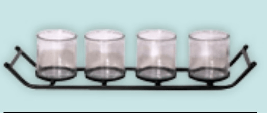 Kovinsko držalo za čajne svečke črne barve