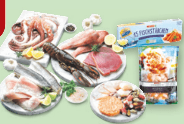 Vse postrežne in pakirane zamrznjene ribe in morski sadeži