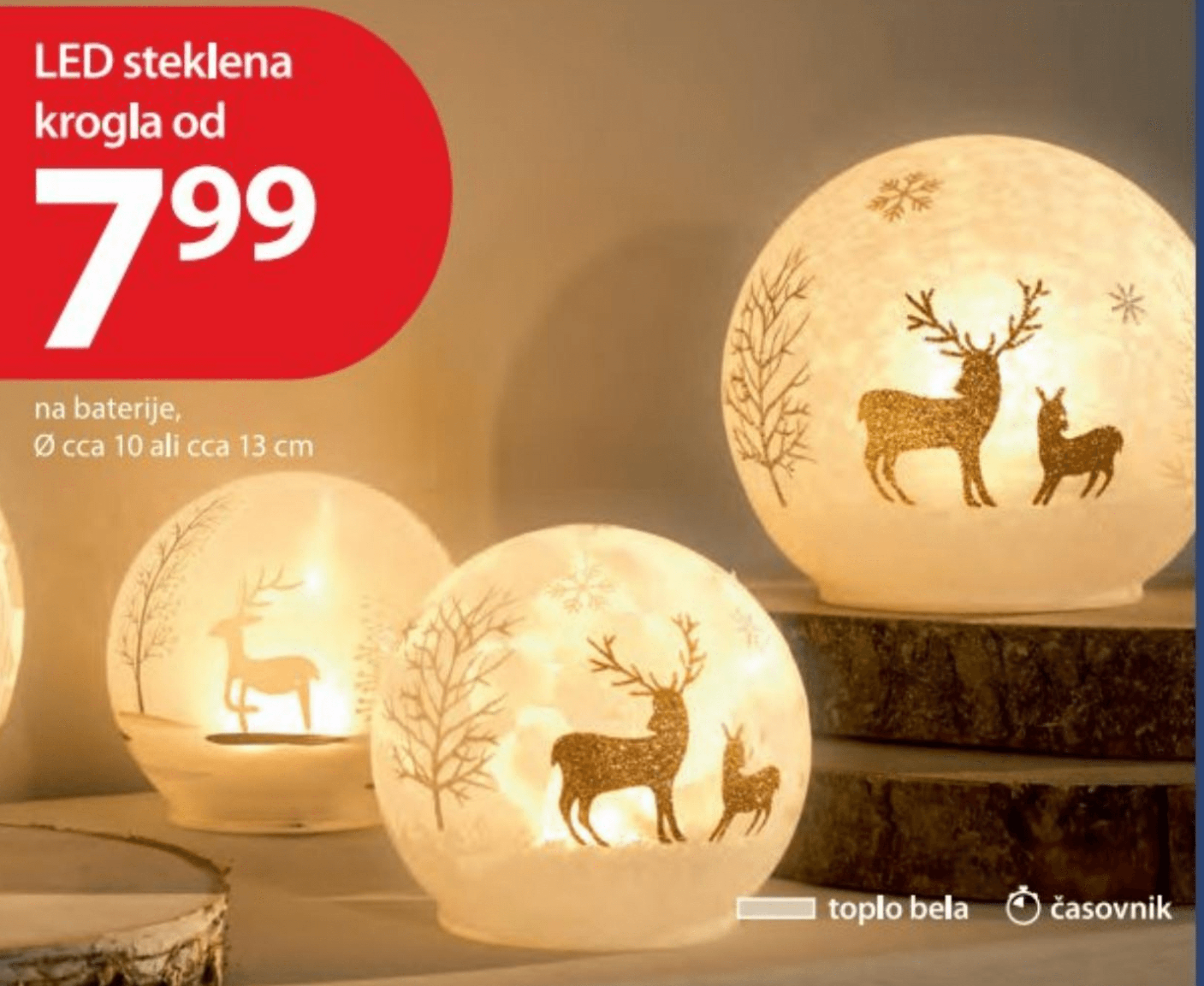 LED steklena krogla
