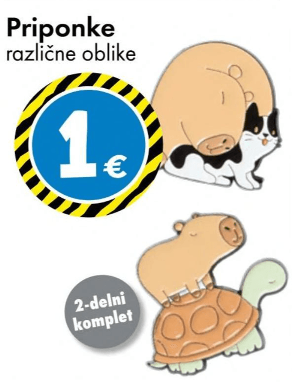 Priponke 2-delni komplet CAPYBARA