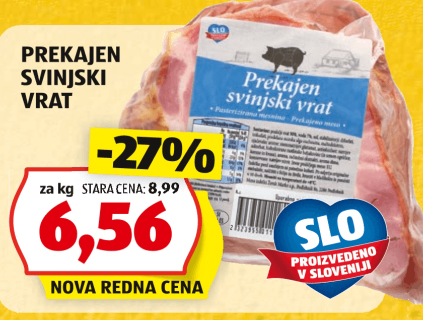 Prekajen svinjski vrat
