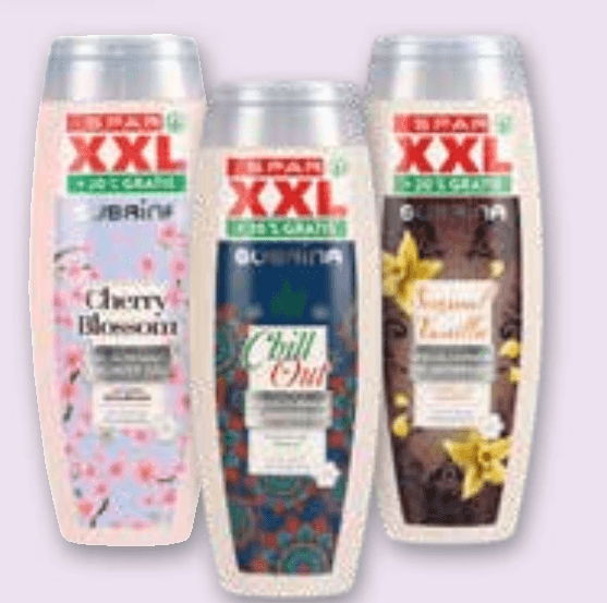 Gel za prhanje Subrina XXL 300 ml, 250 ml + 50 ml - Akcija v trgovini Spar