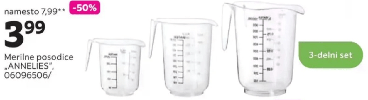 Merilne posodice „ANNELIES" 3-delni set