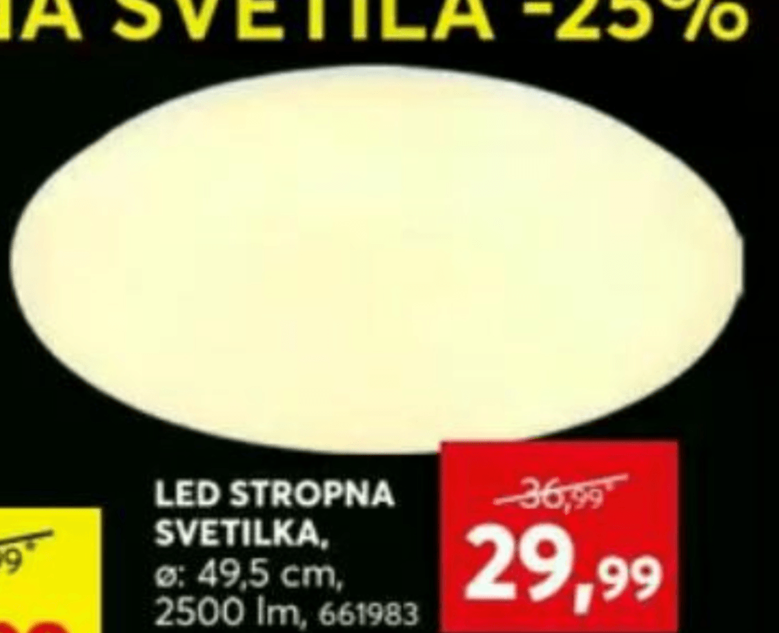LED Stropna svetilka Ø: 49,5 cm