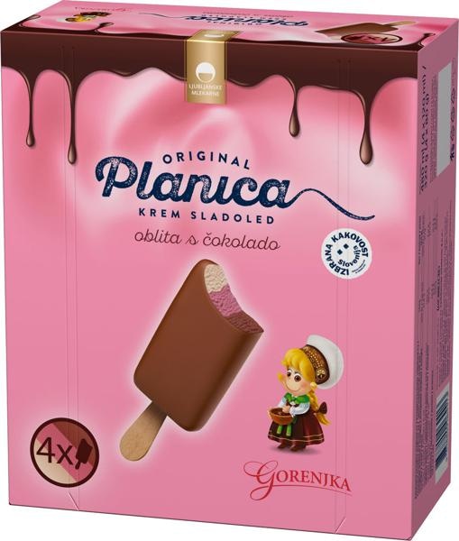 Sladoled na palčki Planica 4x 120 ml