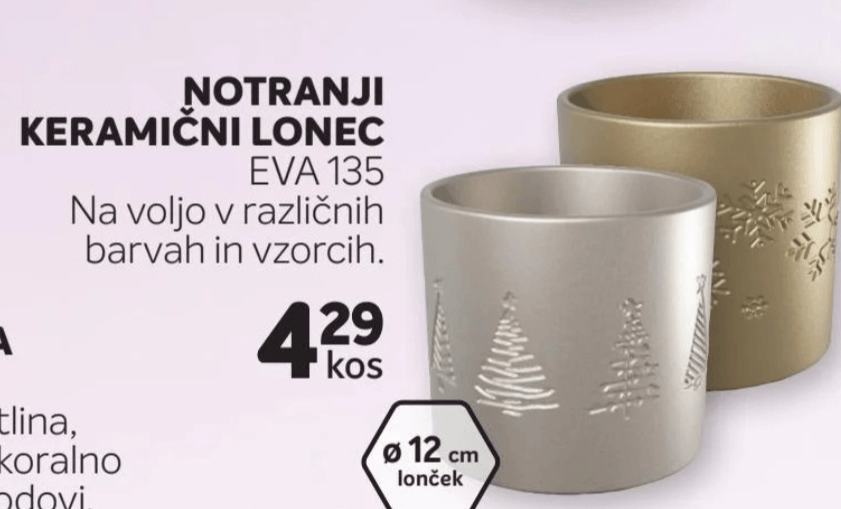 Notranji keramični lonec EVA 135