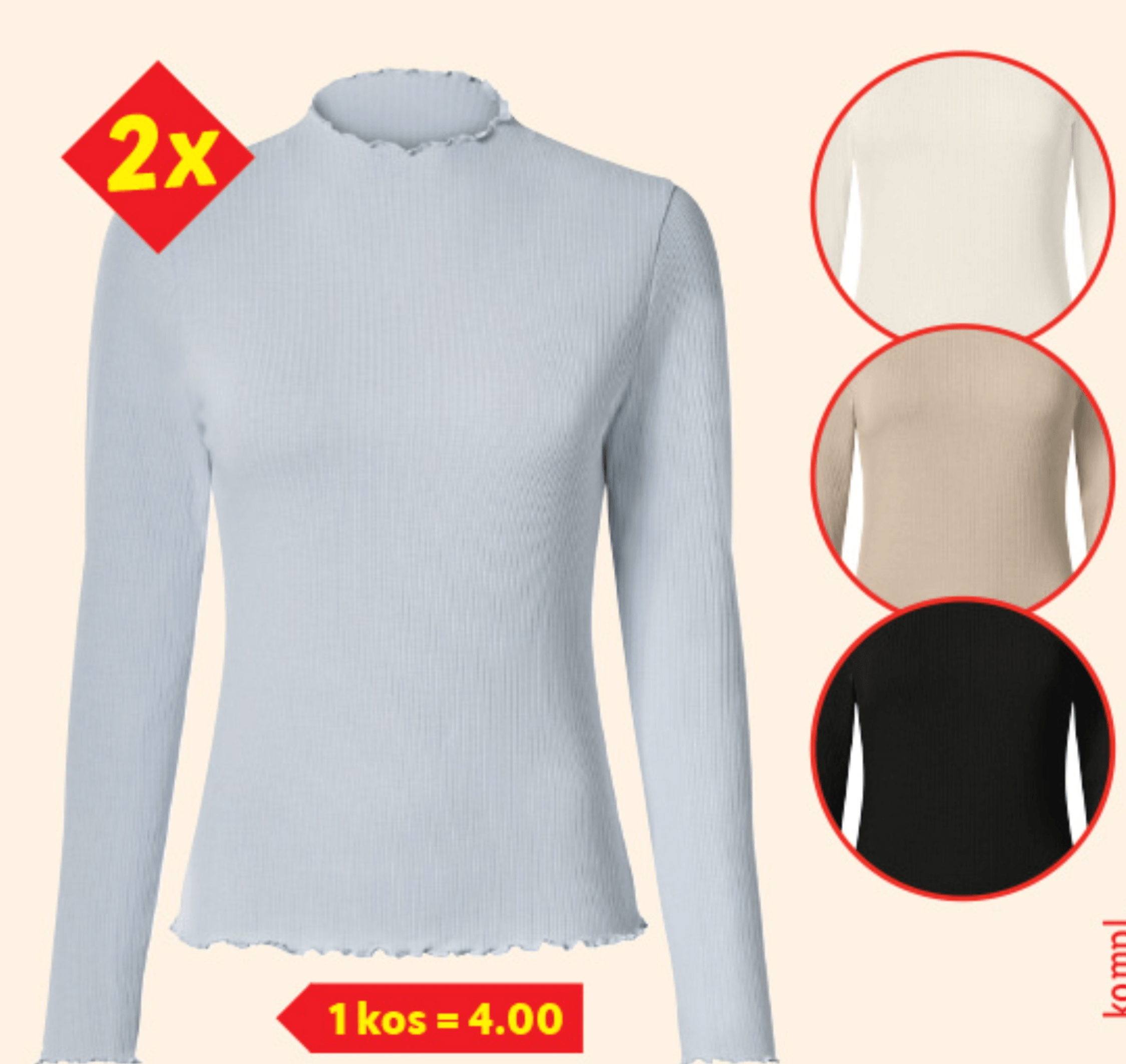 ESMARA Ženska majica z dolgimi rokavi - Akcija v trgovini Lidl